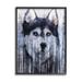 Stupell Industries Smiling Husky Dog Rustic Birch Tree Overlay by Kamdon Kreations - Floater Frame Graphic Art on Canvas in Gray/Green | Wayfair