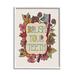 Stupell Industries Intricate Floral Shapes Brush Your Teeth Toothbrush by Valentina Harper - Floater Frame Graphic Art on Canvas in Brown | Wayfair