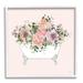 Stupell Industries Mixed Flower Arrangement Bathtub Planter Blossoms by Cindy Jacobs - Floater Frame Graphic Art on Canvas in Pink | Wayfair