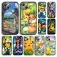 Coque de téléphone Pokemon Pikachu pour Apple iPhone coque arrière souple noire coque mignonne