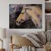 Union Rustic The Head of a Lipizzan Horse - Unframed Painting on Wood in Blue/Brown/Gray | 8 H x 12 W x 1 D in | Wayfair