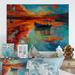 Breakwater Bay Boat During Evening Glow at the Lake IV - Unframed Painting on Wood in White | 24 H x 36 W x 1 D in | Wayfair