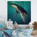 Dovecove Whale In The Ocean II Whale In The Ocean II - Graphic Art on Wood in Blue/Brown/White | 16 H x 16 W x 1 D in | Wayfair