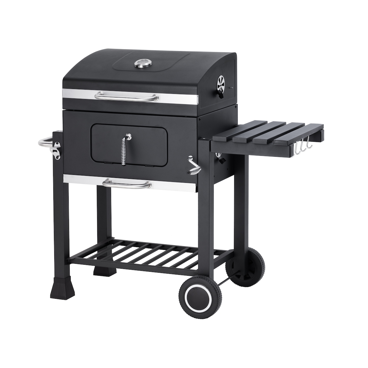 Tarrington House Holzkohlegrill Memphis, Grillfläche 41.7 x 57 cm, Ablagetische, Deckel mit Thermometer, fahrbar, Stahl, schwarz Image