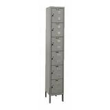 Hallowell Box Locker Louvered 1 Wide 6 Tier Gray U1228-6A-HG