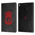 Head Case Designs Officially Licensed Liverpool Football Club Crest 1 Black Geometric 2 Leather Book Wallet Case Cover Compatible with Apple iPad 10.2 2019/2020/2021