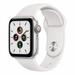 Restored Apple Watch SE 40mm GPS Cellular Aluminum Silver Case White Sport Band (Refurbished)