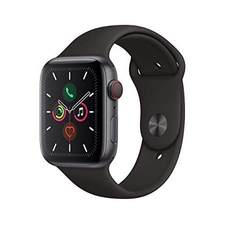 Restored Apple Watch Series 5 (GPS/LTE 40MM) Space Gray Case + Black Sport Band (Refurbished)