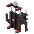 Motorcycle Handlebar Cell Phone Holder 360Â° Rotatable Aluminum Alloy for Most 3.5- 7 Inch Smartphones Black Red