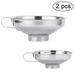 2 Pieces ï¼ˆLarge + Smallï¼‰ Stainless Steel Jam Funnel Kitchen Tools Suitable for Wide Kitchen Funnel Set for Conveying Liquids Oils Powders Beans and Jams