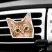 WIRESTER Car Air Freshener Fragrance Vent Clip Interior Decoration for Cars with Lemon Scented Pad - Animal Orange Tabby Kitten Cat