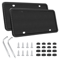 UrbanX Silicone License Plate Frame For Buick Rainier 2 Pack Car License Plate Cover Universal US Car Black License Plate Bracket Holder. Rust-Proof Rattle-Proof Weather-Proof