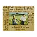 Personalized Friends Forever Engraved Wood Picture Frame With Names - 4 x 6 Inches Vertical Friendship Day Gift