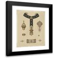 Martin Gerlach 19x24 Black Modern Framed Museum Art Print Titled - Ii Jahrgang (Liefr. IIi) Bl. 8. (Eight Designs for Jewelry Including Black Choker with Gold Pendant.) (1872 - 1873)