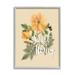 Stupell Industries Sweet as Honey Bumble Bee Yellow Poppy Flower Graphic Art Gray Framed Art Print Wall Art 11x14 by House Fenway