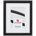 Craig Frames Wiltshire 236 Simple Black Hardwood Picture Frame with Single White Mat - Displays a 20 x 26 Inch Print with the Mat or 24 x 30 Inch without the Mat