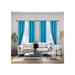(#72) 1 Panel Turquoise Solid Thermal Foam Lined Blackout Heavy Thick Window Curtain Drapes Bronze Grommets 63 Length