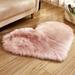 Oalirro Rustic Home Decoration Deals Clearance Wool Imitation Sheepskin Rugs Faux Fur Non Slip Bedroom Shaggy Carpet Mats