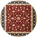 Ahgly Company Indoor Round Traditional Saffron Red Persian Area Rugs 3 Round