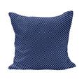 Retro Fluffy Throw Pillow Cushion Cover Pattern Polka Dots on a Sailor Indigo Background Vintage Tile Geometric Decorative Square Accent Pillow Case 36 x 36 White and Indigo by Ambesonne