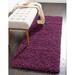 Rugs.com Solid Shag Collection Rug â€“ 13 Ft Runner Eggplant Purple Shag Rug Perfect For Hallways Entryways