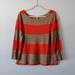 J. Crew Tops | J Crew Women's Red Tan Striped Knit Top Size M Blemish | Color: Red/Tan | Size: M