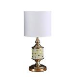 23 in. Layla Rose Gold Bohemian Glass Mosaic Modern Table Lamp