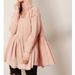 Free People Sweaters | Free People Summer Dreams Light Pink Gauzy High Low Pullover Hooded Sweater | Color: Pink | Size: S