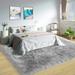 Latepis 6.7x10 Area Rug Faux Fur Sheepskin Rug for Living Room Fluffy Washable Rug for Bedroom Nursery Furry Rug Large Rug Grey Rug Rectangle