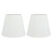 Meriville Set of 2 Off White Faux Silk Clip On Chandelier Lamp Shades 4-inch by 6-inch by 5-inch
