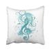 WinHome Decorative Beautiful Cool Music Notes With Splatter Swirls Throw Pillows Custom Throw Pillow Case Personalized Cushion Cover Pillowcase Pillow Cover Size 20x20 inches Two Side