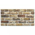 Dundee Deco 3D Wall Panels Brick Effect - Cladding Light Brown Stone Look Wall Paneling Styrofoam Facing for Living room Kitchen Bathroom Balcony Bedroom Set of 10 Covers 53 sq ft