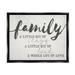 Stupell Industries Family Crazy Loud Love Inspirational Word Design Jet Black Framed Floating Canvas Wall Art 16x20 by Daphne Polselli