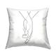 Stupell Industries Hands Intertwined Linework Drawing Romantic Gesture Country Black 18 x 7 x 18 Decorative Pillows