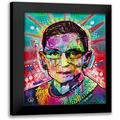 Dean Russo Collection 20x24 Black Modern Framed Museum Art Print Titled - Ruth Bader Ginsburg