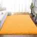 Dwelke Fluffy Shag Area Rugs Soft Fuzzy Shaggy Rugs for Girls Bedroom Kids Room Carpet Furry Throw Dorm Rug 5 x8 Orange