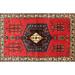 Ahgly Company Indoor Rectangle Traditional Brown Persian Area Rugs 2 x 4