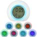 Kids Alarm Clock LED Digital Clock 7 Color Changing Night Light Bedside Clock with Indoor Temperature 12/24H Battery Powered for Children Bedroom Xmas Gifts for Kids Boys Girls
