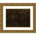 Thomas Cole 14x11 Gold Ornate Wood Frame and Double Matted Museum Art Print Titled - Studies of Animal Heads (Between 1835 and 1840)