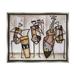 Stupell Industries Musical Trio Abstract Modern Painting Luster Gray Framed Floating Canvas Wall Art 24x30 by Eric Waugh