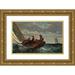 Winslow Homer 24x17 Gold Ornate Framed and Double Matted Museum Art Print Titled - Breezing Up (A Fair Wind) (1873-1876)