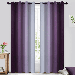 Yakamok Purple Curtain for Bedroom/Living Room Blackout Ombre Curtains Grommet Light Blocking Room Darkening Window Drapes 2 Panels 52x84 inches