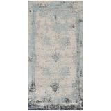 SAFAVIEH Classic Vintage Peter Overdyed Border Cotton Area Rug Blue 5 x 8