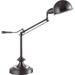 NEW Vintage Brushed Steel Finish In-Line Switch 19 Adjustable Table Lamp 31186T