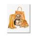 Stupell Industries Orange Yorkie Puppy Dog Fashion Purse Accessories Canvas Wall Art 36 x 48 Design by Ziwei Li