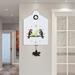Miumaeov Cuckoo Wall Clock White Modern Creative Bird Cuckoo Quartz Wooden Swing Wall Clock Time Alarm Watch for Home