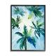 Stupell Industries Tropical Pine Tree Leaves Overhead Sunny Blue Sky Framed Wall Art 11 x 14 Design by Lanie Loreth
