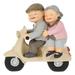 1pc Elderly Couple Resin Statue Romantic Elderly Craft Adornment Home Decor