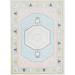 Well Woven Medallion Kids Indoor Rug Pink Light Blue 6 x 9 Apollo Kids Collection