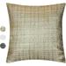 Tweed Decorative Pillow Cover â€“ Throw Pillow Cover with Gold Metallic Finish â€“ Cottage Home DÃ©cor Pillow Case â€“ 18 x 18 Inch Farmhouse Rustic Cushion Cover